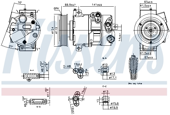 890767 Nissens Compressor de aparelho de ar condicionado