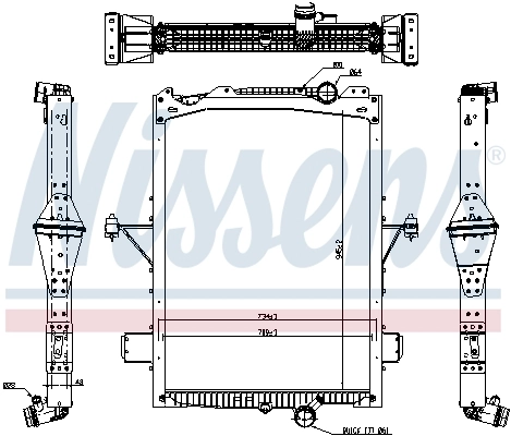 Radiador de esfriamento de motor 65624 Nissens