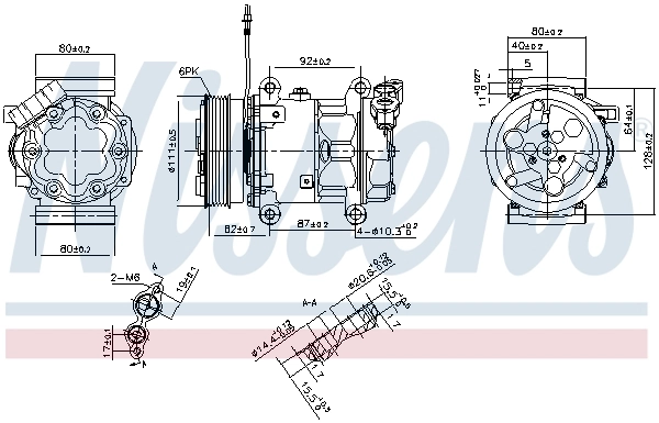 89589 Nissens Compressor de aparelho de ar condicionado