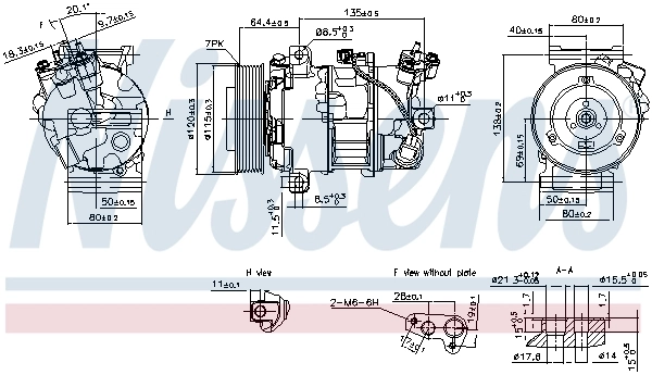 Compressor de aparelho de ar condicionado Nissens 890126
