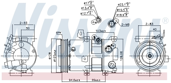 Compressor de aparelho de ar condicionado Nissens 890430