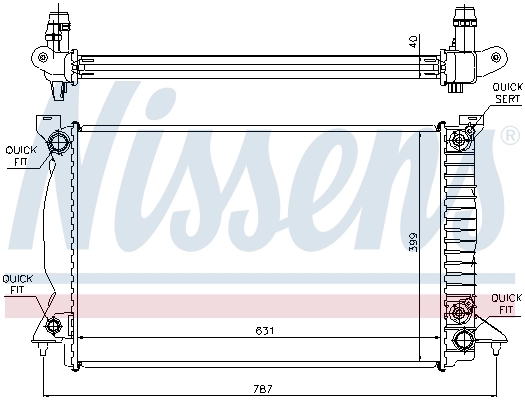 Radiador de esfriamento de motor Nissens 60314A