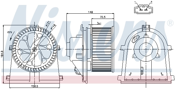 Motor de ventilador de forno (de aquecedor de salão) Nissens 87022