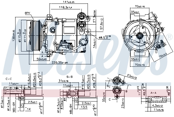 Compressor de aparelho de ar condicionado Nissens 89465