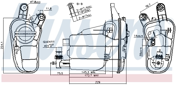 Tanque de expansão do sistema de esfriamento Nissens 996128