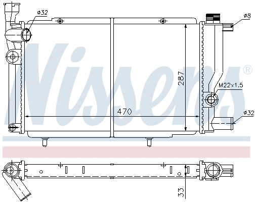 Radiador de esfriamento de motor Nissens 63425