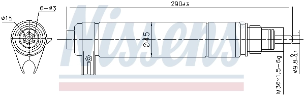 Tanque de recepção do secador de aparelho de ar condicionado 95346 Nissens