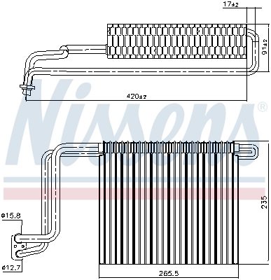 Vaporizador de aparelho de ar condicionado Nissens 92248