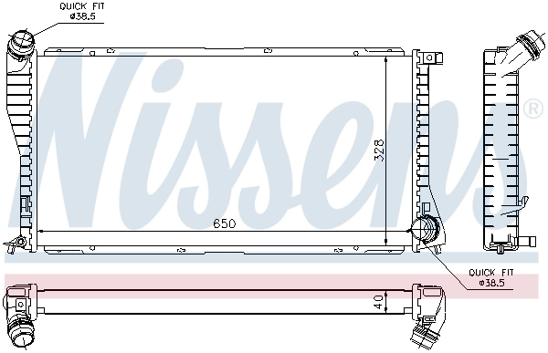 Radiador de esfriamento de motor Nissens 60634A