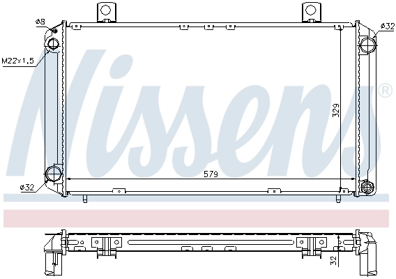 Radiador de esfriamento de motor 64059A Nissens