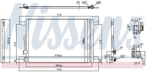 940870 Nissens Radiador de aparelho de ar condicionado