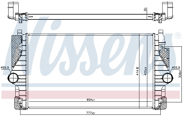Radiador de intercooler 96755 Nissens