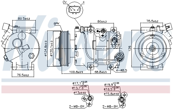 Compressor de aparelho de ar condicionado Nissens 890651
