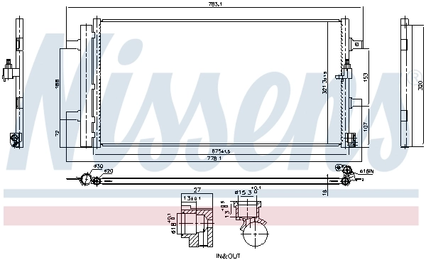 Radiador de aparelho de ar condicionado Audi A6 C7 4G2, 4GC