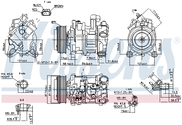 89585 Nissens Compressor de aparelho de ar condicionado