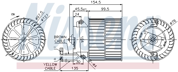 Motor de ventilador de forno (de aquecedor de salão) 87057 Nissens