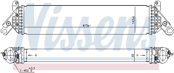 Radiador de intercooler 96485 Nissens