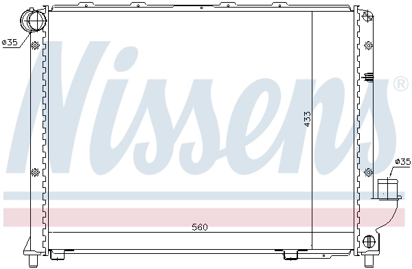 Radiador de esfriamento de motor 62327 Nissens
