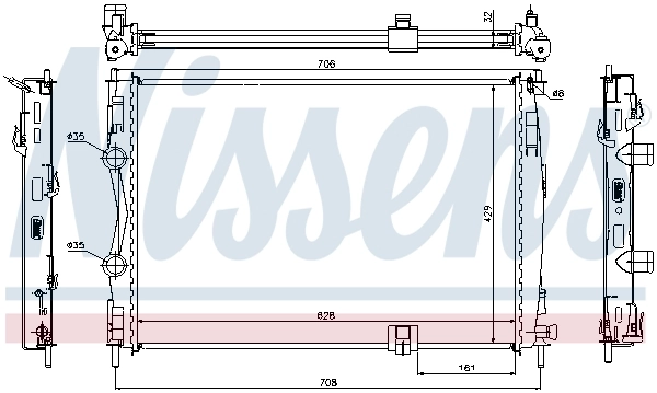 Radiador de esfriamento de motor 67361 Nissens