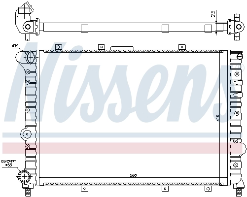 Radiador de esfriamento de motor 60041 Nissens