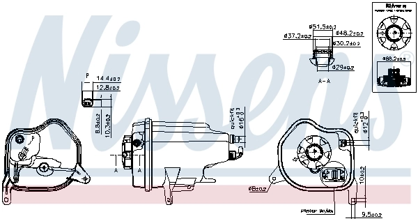 Tanque de expansão do sistema de esfriamento Nissens 996269