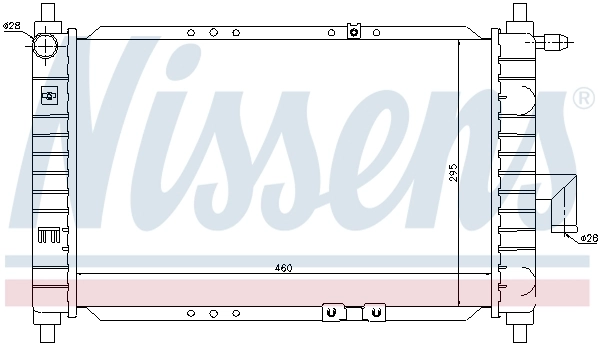 Radiador de esfriamento de motor 61646 Nissens