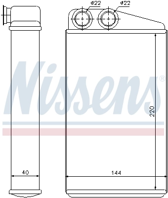 73249 Nissens Radiador de forno (de aquecedor)