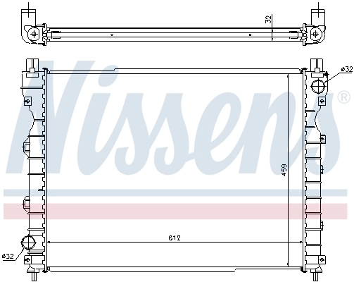 Radiador de esfriamento de motor Nissens 64310A