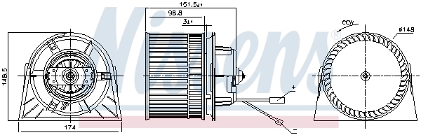 Motor de ventilador de forno (de aquecedor de salão) 87443 Nissens