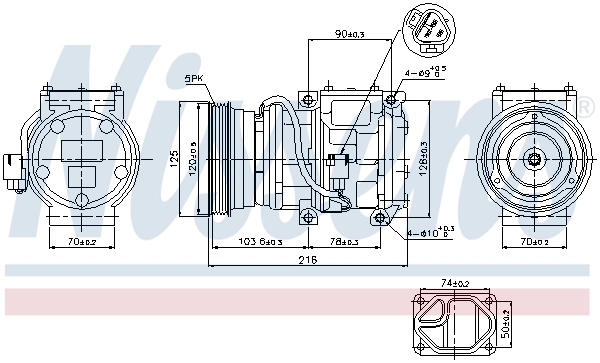 Compressor de aparelho de ar condicionado 89098 Nissens