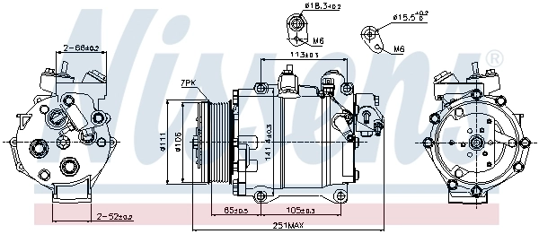 89245 Nissens Compressor de aparelho de ar condicionado