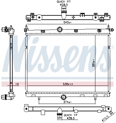 Radiador de esfriamento de motor Denso DRM21107 preço, a partir de 126,85 USD