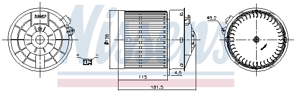 Motor de ventilador de forno (de aquecedor de salão) Nissens 87722