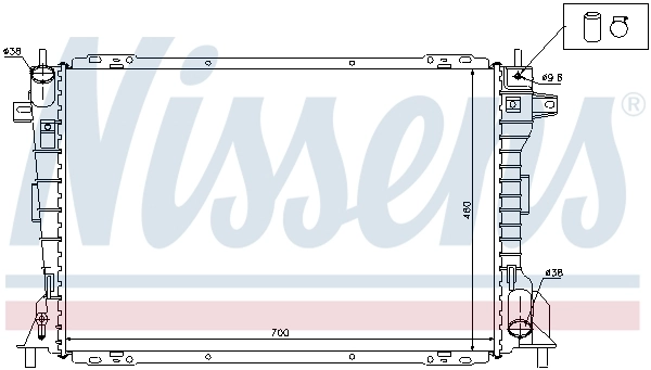 Radiador de esfriamento de motor Nissens 62033