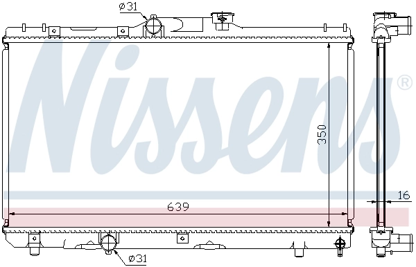 Radiador de esfriamento de motor 64786A Nissens