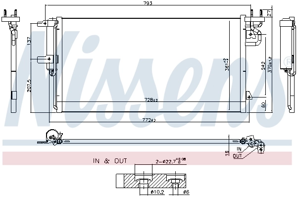940764 Nissens Radiador de aparelho de ar condicionado
