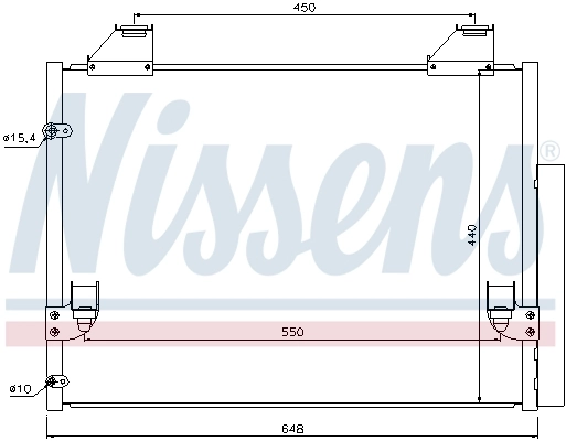 940083 Nissens Radiador de aparelho de ar condicionado