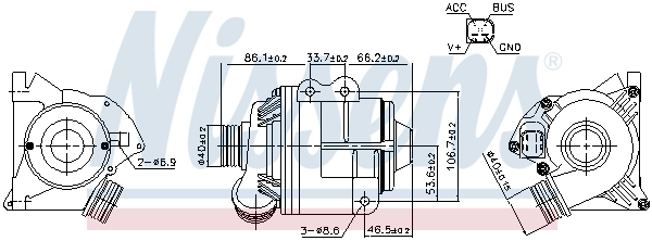 831075 Nissens Bomba de água (bomba) de esfriamento