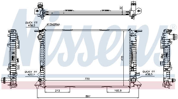 Radiador de esfriamento de motor 60317 Nissens