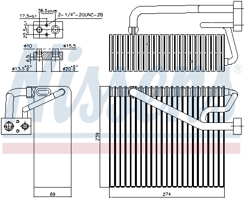 Vaporizador de aparelho de ar condicionado Nissens 92211