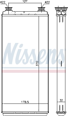 Radiador de forno (de aquecedor) Nissens 71891