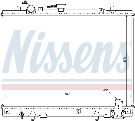 Radiador de esfriamento de motor 62892 Nissens