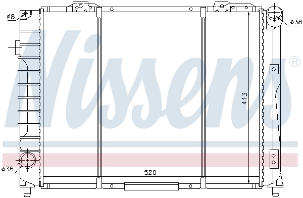 60021 Nissens Radiador de esfriamento de motor