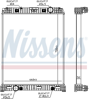 A9405001503 Mercedes Radiador de esfriamento de motor