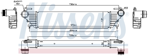 Radiador de intercooler Nissens 96272
