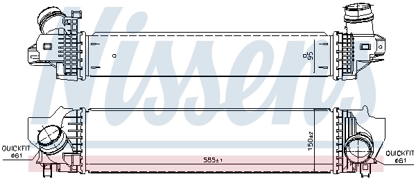 Radiador de intercooler 96377 Nissens