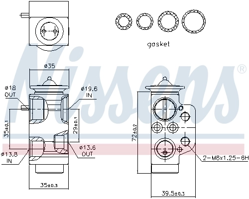 Válvula TRV de aparelho de ar condicionado Nissens 999317