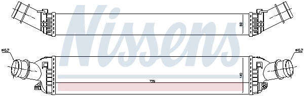 96618 Nissens Radiador de intercooler