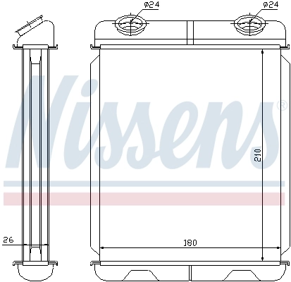 Radiador de forno (de aquecedor) Nissens 73341