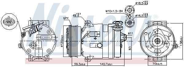 Compressor de aparelho de ar condicionado para Opel Vectra B 38